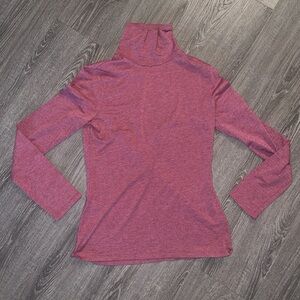 Women's Purple Long Sleeve Turtleneck Top